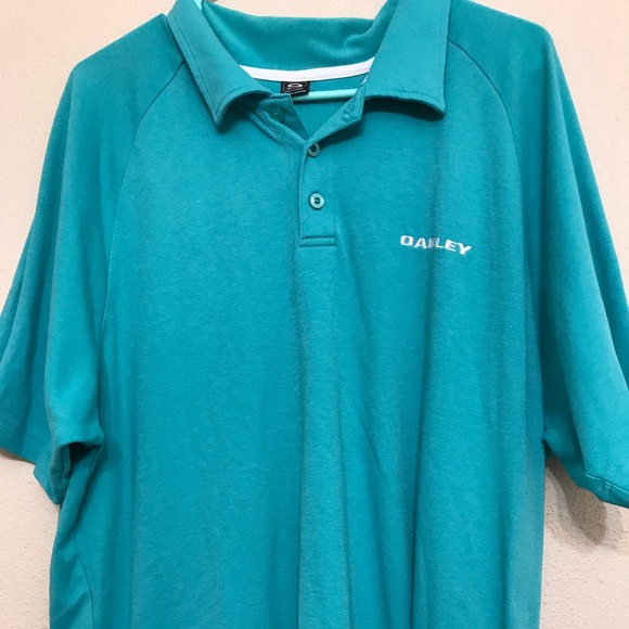 Oakley Designer Polo Shirt. Teal. Size XL. - Picture 1 of 7
